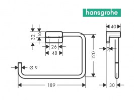 MEDIDAS TOALLERO ARO ADDSTORIS HANSGROHE